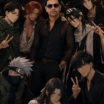 Cinematic Luxury Group Portrait with Iconic Anime Legends