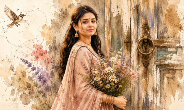 Cinematic Watercolor Indian Portrait