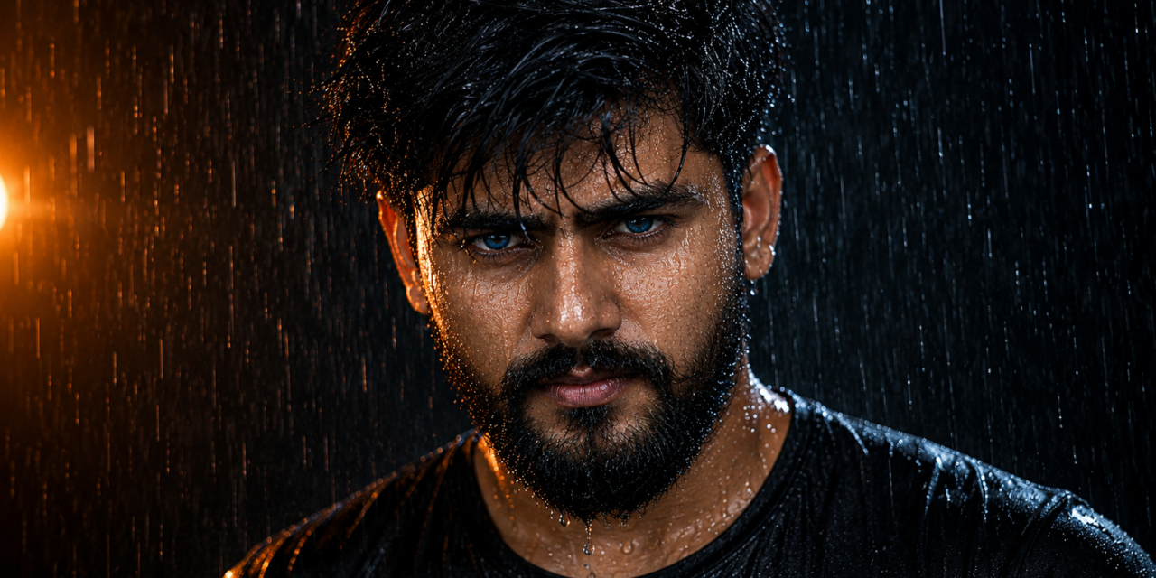 Ultra Realistic Rain Portrait