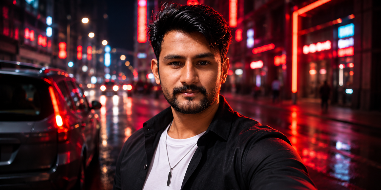 Ultra Realistic Neon Portrait