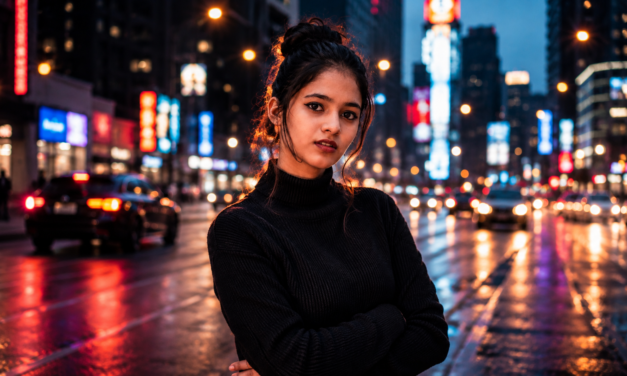 Ultra Realistic City Night Portrait