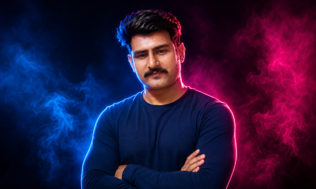 Ultra Realistic Neon Studio Portrait
