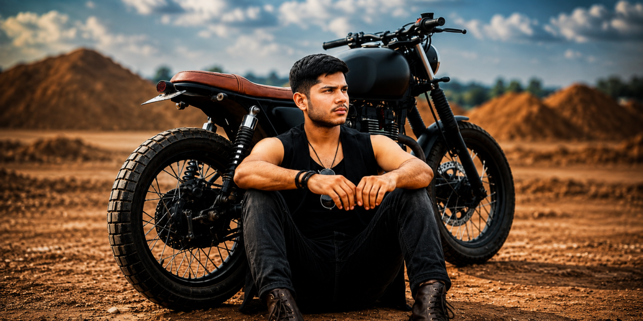Cinematic Bike Portrait Prompt
