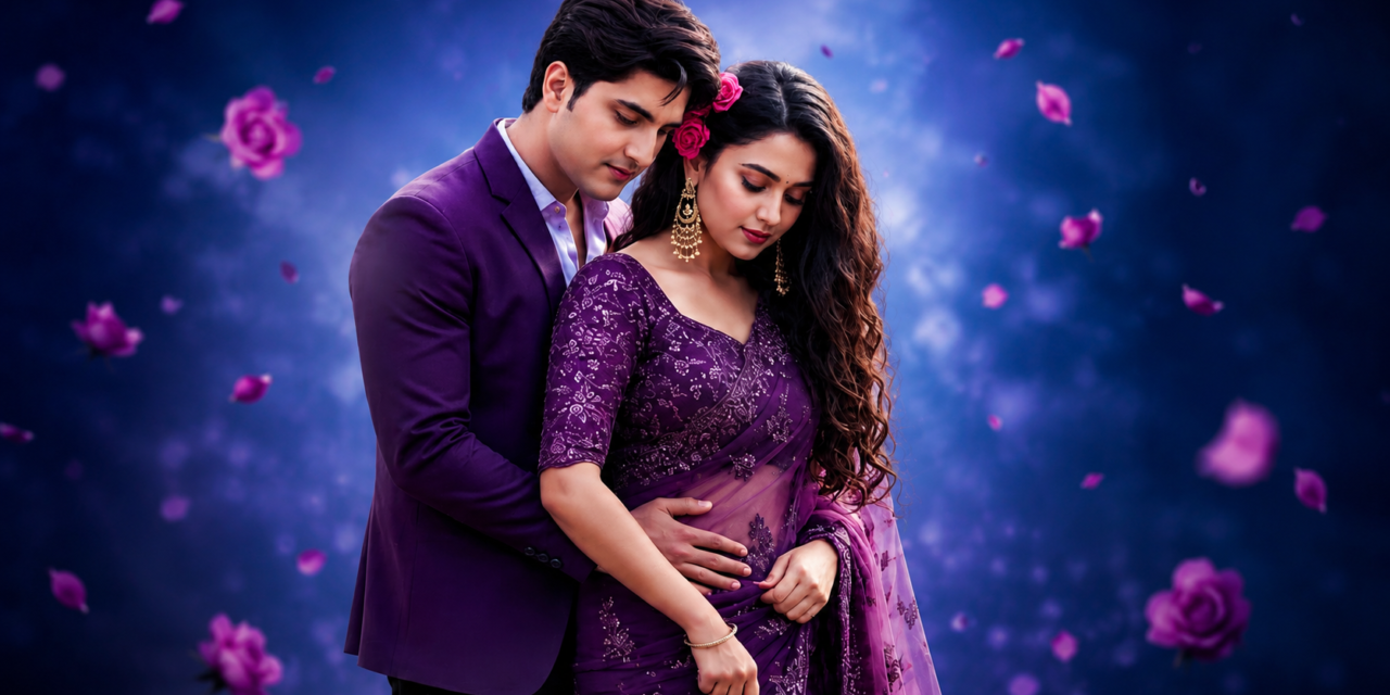 Romantic Bollywood Couple AI Photo Editing Prompt | 8K Cinematic Love Portrait
