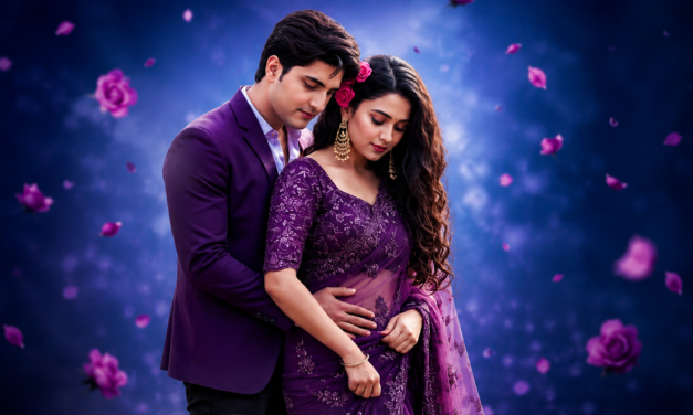 Romantic Bollywood Couple AI Photo Editing Prompt | 8K Cinematic Love Portrait