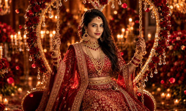 Ultra Realistic Indian Bridal Swing Portrait Prompt