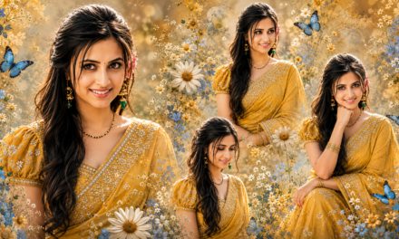 Ultra Realistic Floral Saree Collage Prompt