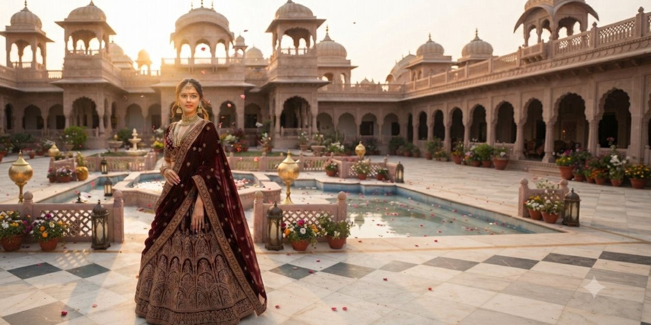 Cinematic Royal Indian Palace Portrait