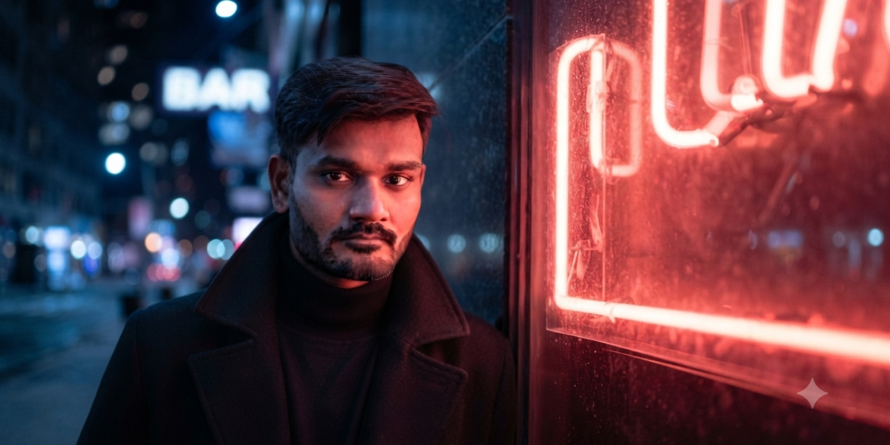 Neo Noir Cinematic Portrait