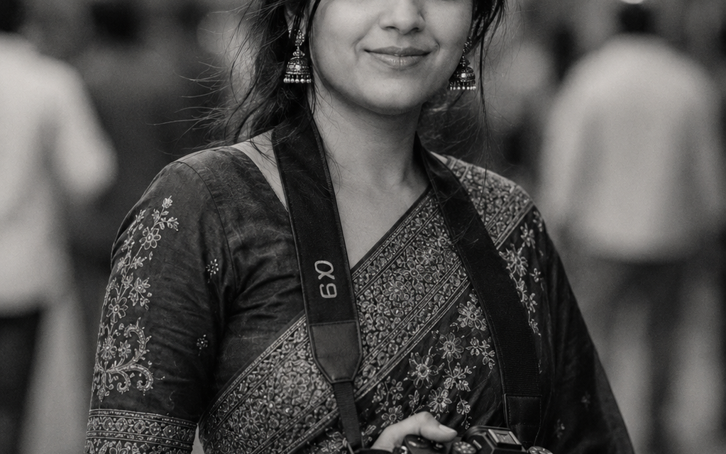 Cinematic Monochrome Street Portrait