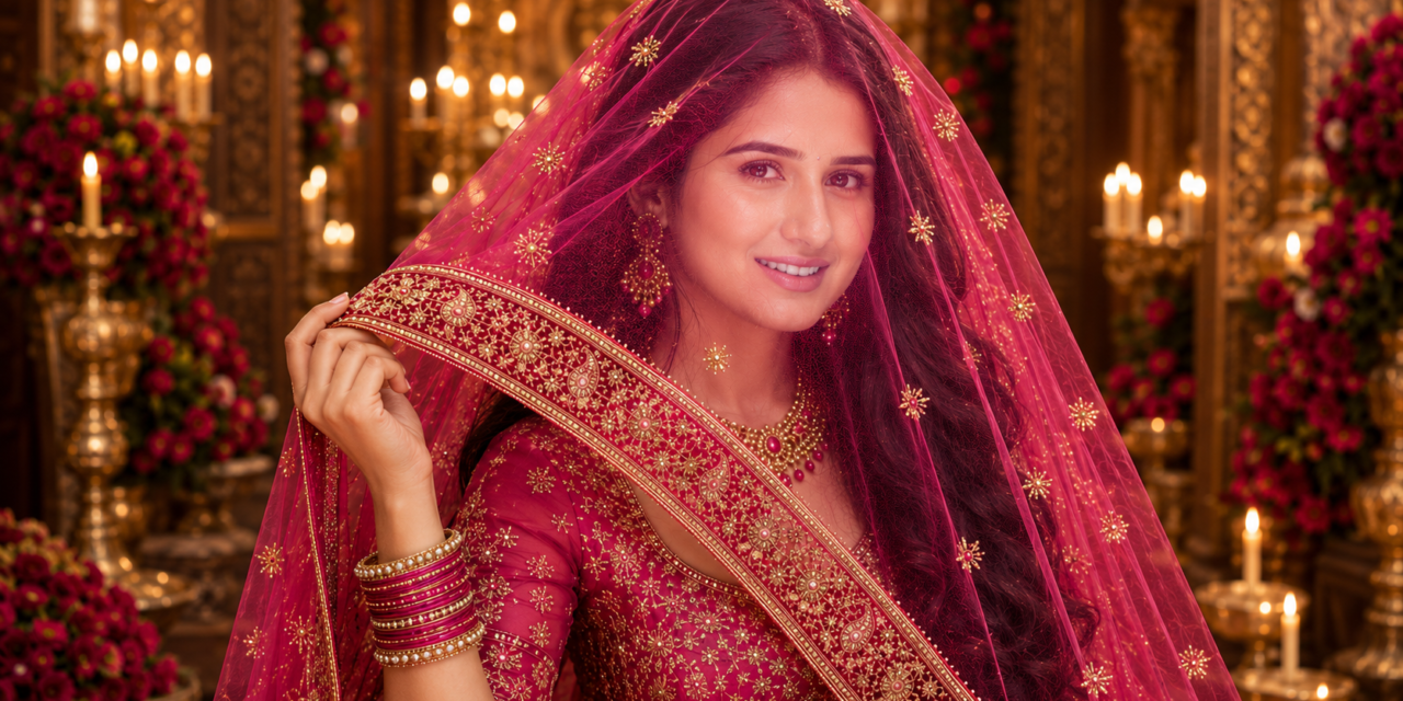 Bridal Ghunghat AI Photo Editing Prompt with Face Lock