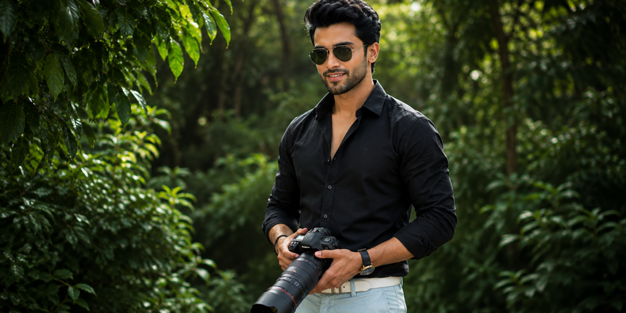 Photographer AI Photo Prompt – DSLR Camera Portrait with Face Lock