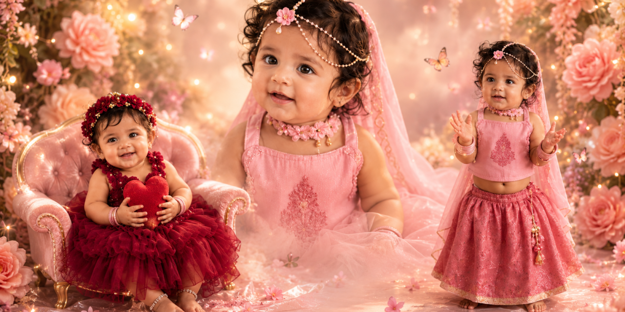 Baby Girl Birthday AI Photo Editing Prompt with Face Lock