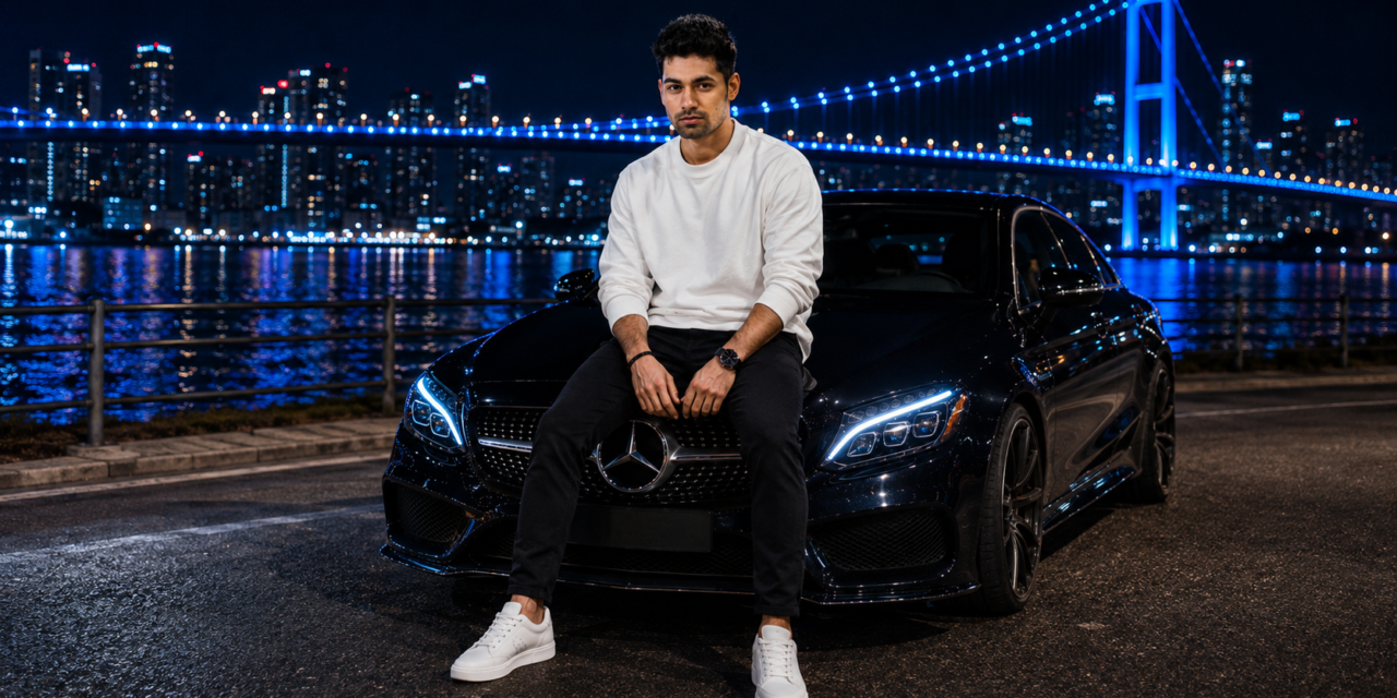 Luxury Car Boy AI Photo Editing Prompt with Face Lock