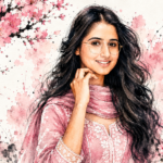 Watercolor Portrait Prompt – Indian Girl Artistic AI Photo Editing