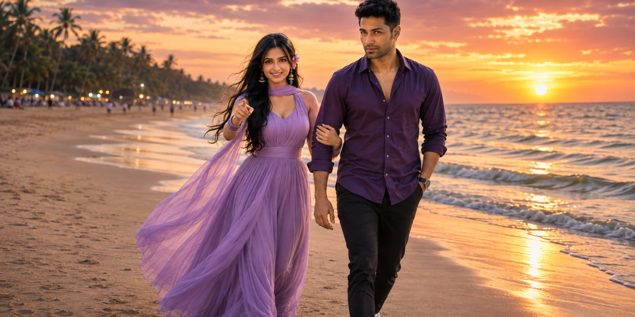 Beach Couple Photo Prompt – Romantic Sunset AI Photo Editing